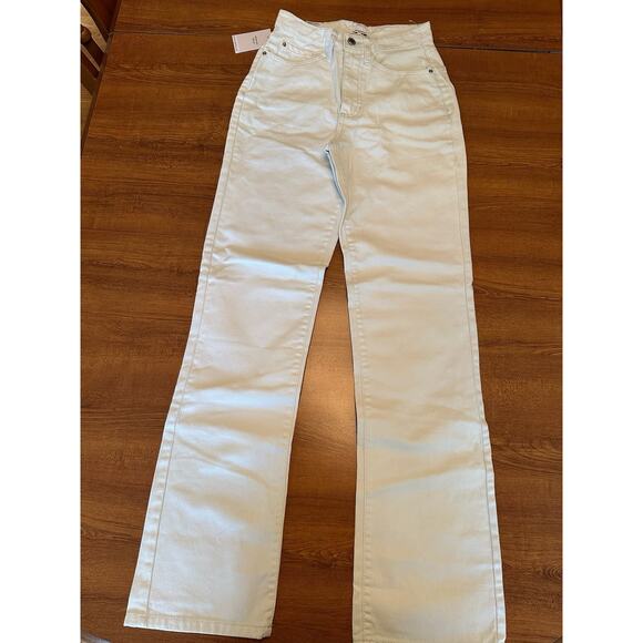 WeWoreWhat Size 24 Kick Flare Jeans Stretch Denim Zut Super Bleached NWT - Picture 1 of 6